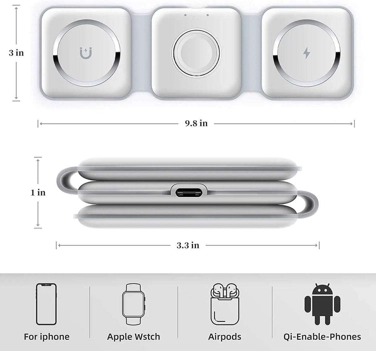 3-in-1 Wireless Charging Pad Dubaizaar