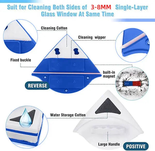 Doublefaced Glass Cleaner Magnetic Dubaizaar