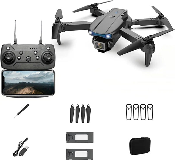 E99 Drone With 4k Dual Camera,Foldable RC Quadcopter Drone