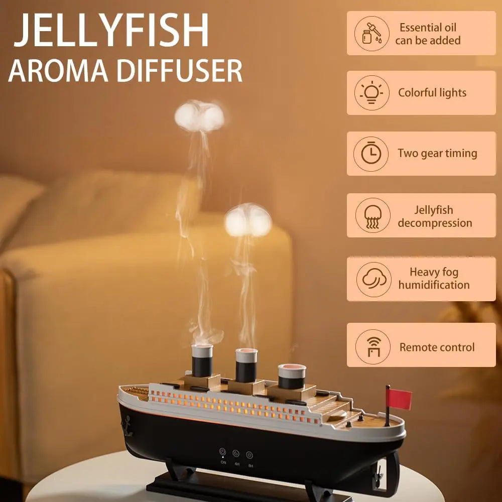Titanic Humidifier 250ml, Essential Oil Cool Mist Diffuser Dubaizaar