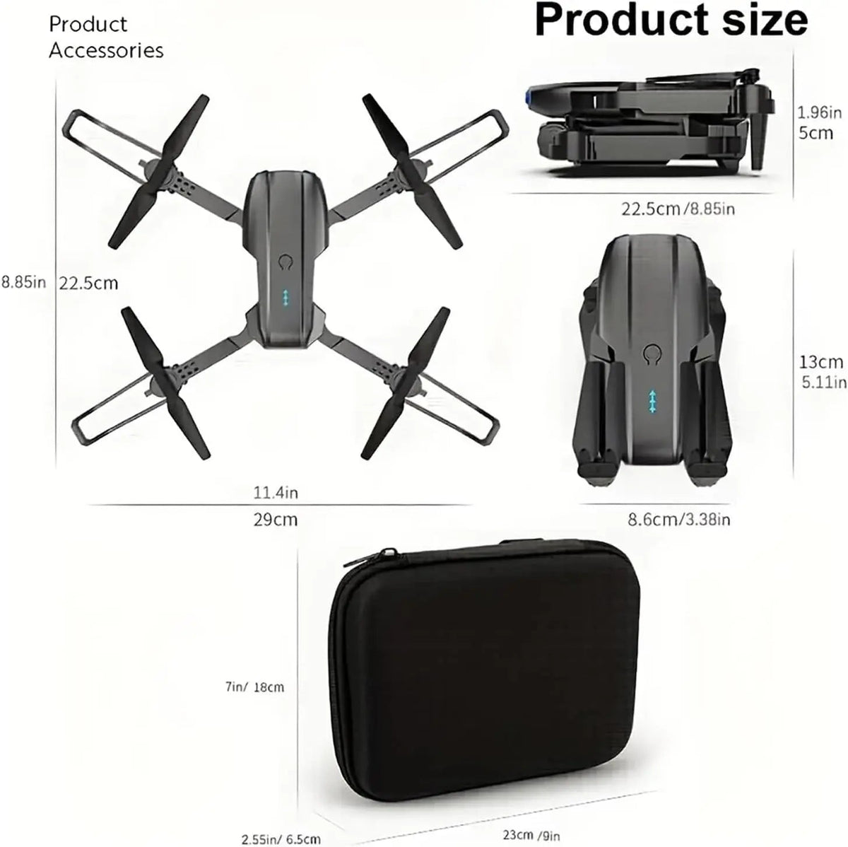 E99 Drone With 4k Dual Camera,Foldable RC Quadcopter Drone Dubaizaar
