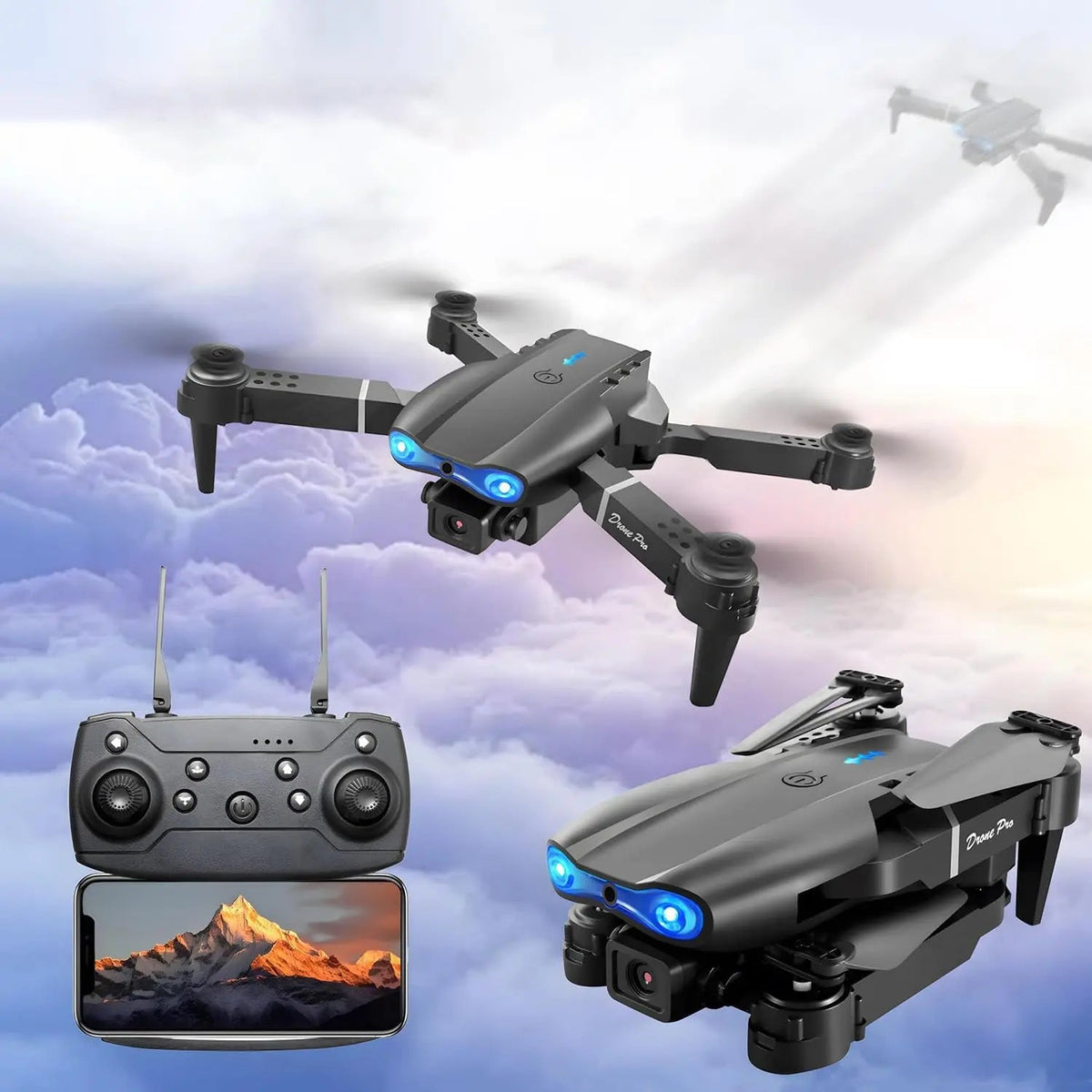 E99 Drone With 4k Dual Camera,Foldable RC Quadcopter Drone Dubaizaar