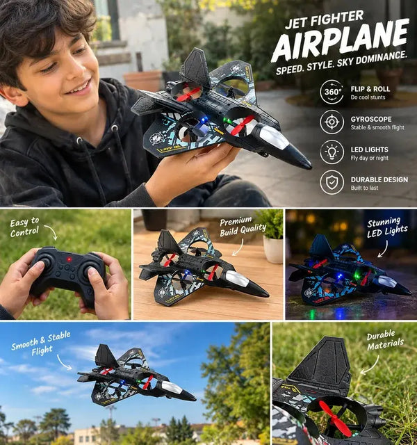 L0712 Fighter-Shaped RC Quadcopter – 360° Stunts