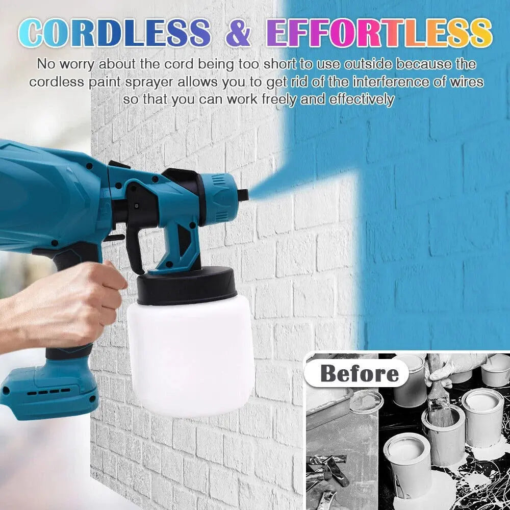 Electric High-Pressure Cordless Paint Sprayer – 1200ML Large Tank Dubaizaar