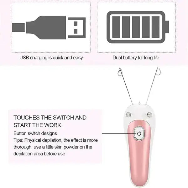 Electric Facial Threader – Smooth Hair Removal at Home Dubaizaar