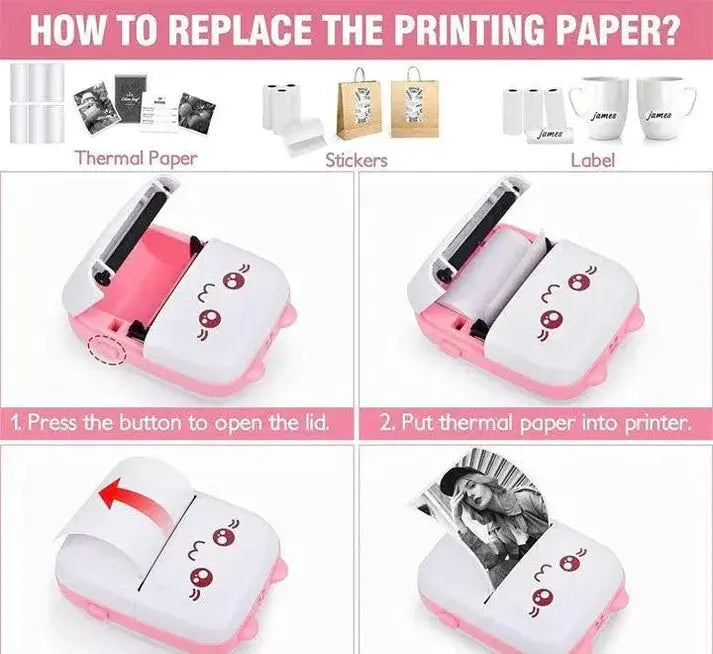 Portable Mini Pocket Printer BT Thermal Printer Dubaizaar