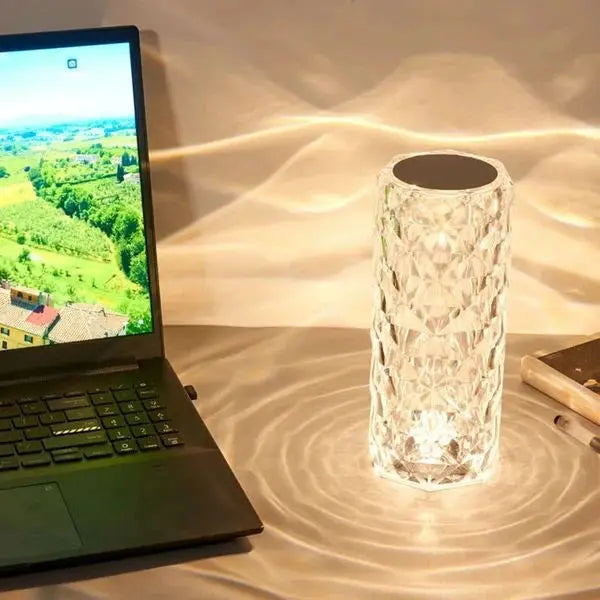 Premium 16-Color RGB Crystal Diamond Table Lamp