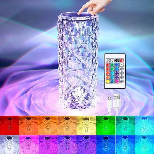 Premium 16-Color RGB Crystal Diamond Table Lamp Dubaizaar